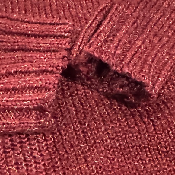 dressbarn Maroon/red Cowl Neck Sweater - Picture 6 of 9